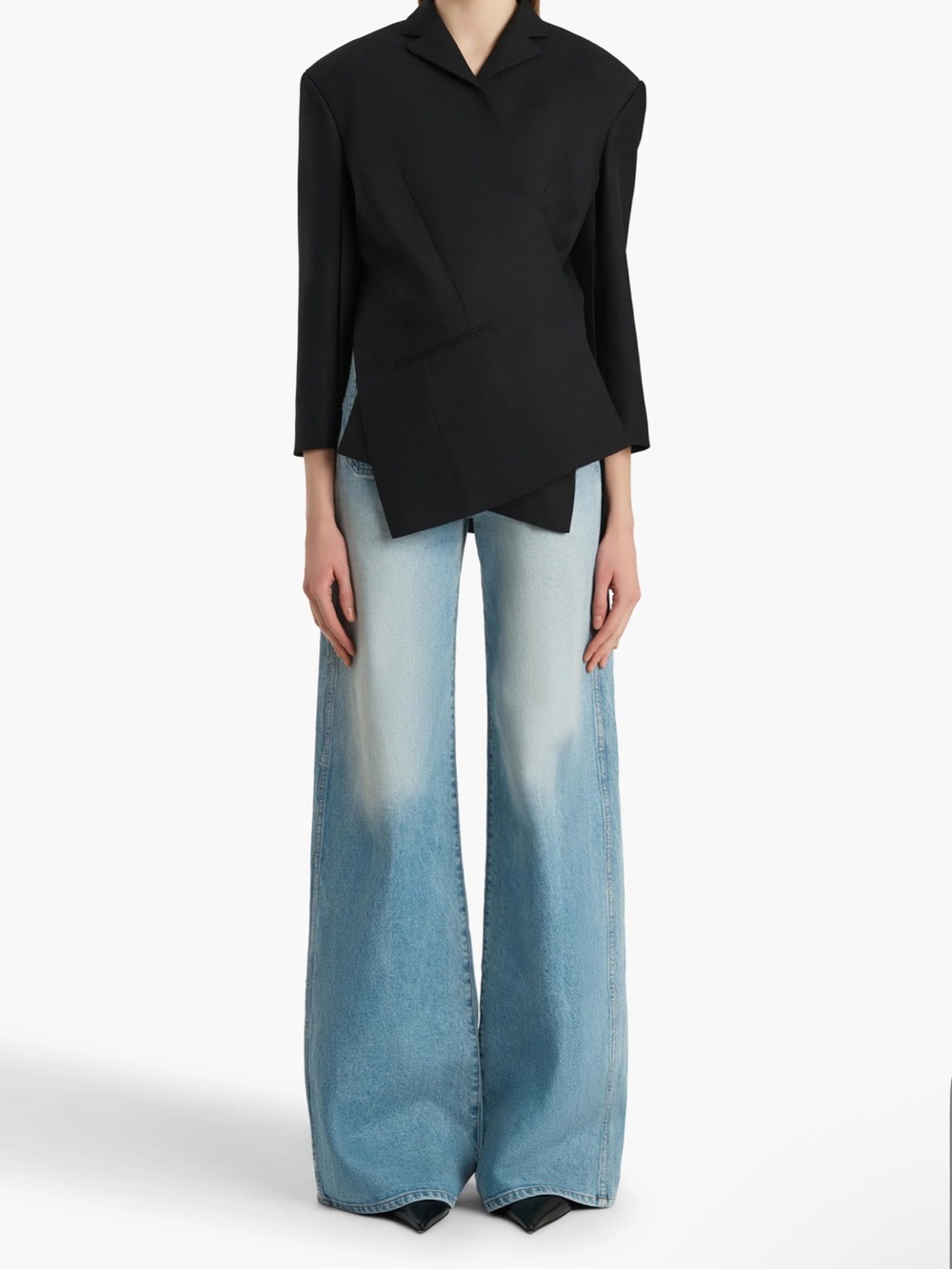 KHAITE Best-Selling High-Waist Wide Leg Delmonico Jeans in Bomont 26 NWT $720!! - Picture 6 of 10